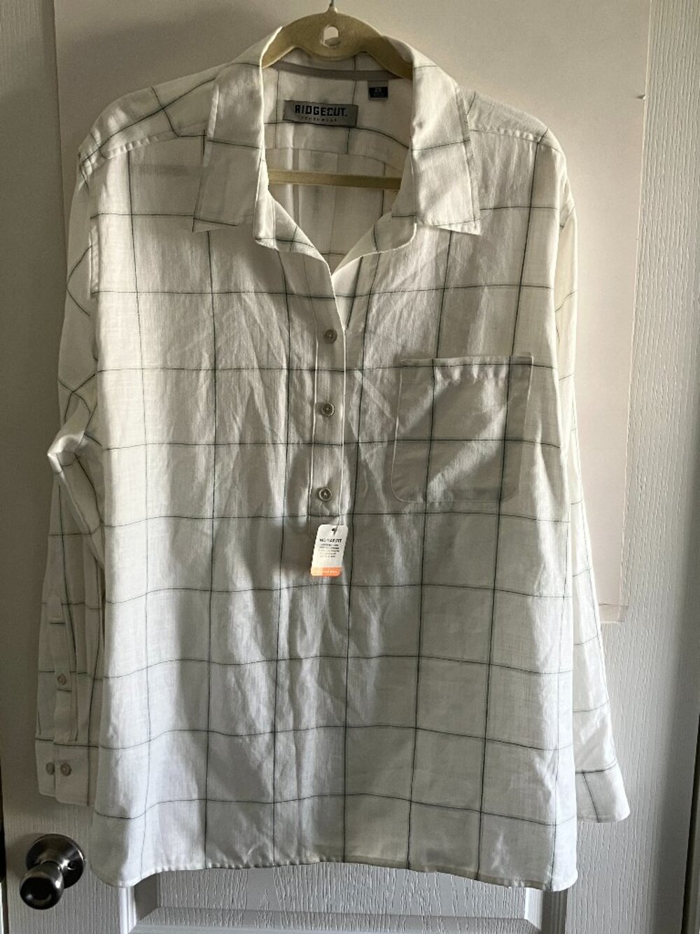 NEW Ridgecut No Gap Toughwear Women's Shirt Size 2 XL Half Button Up.